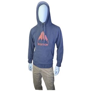 Burton Mountain Logo Navy Pullover Hoodie, Men's Medium